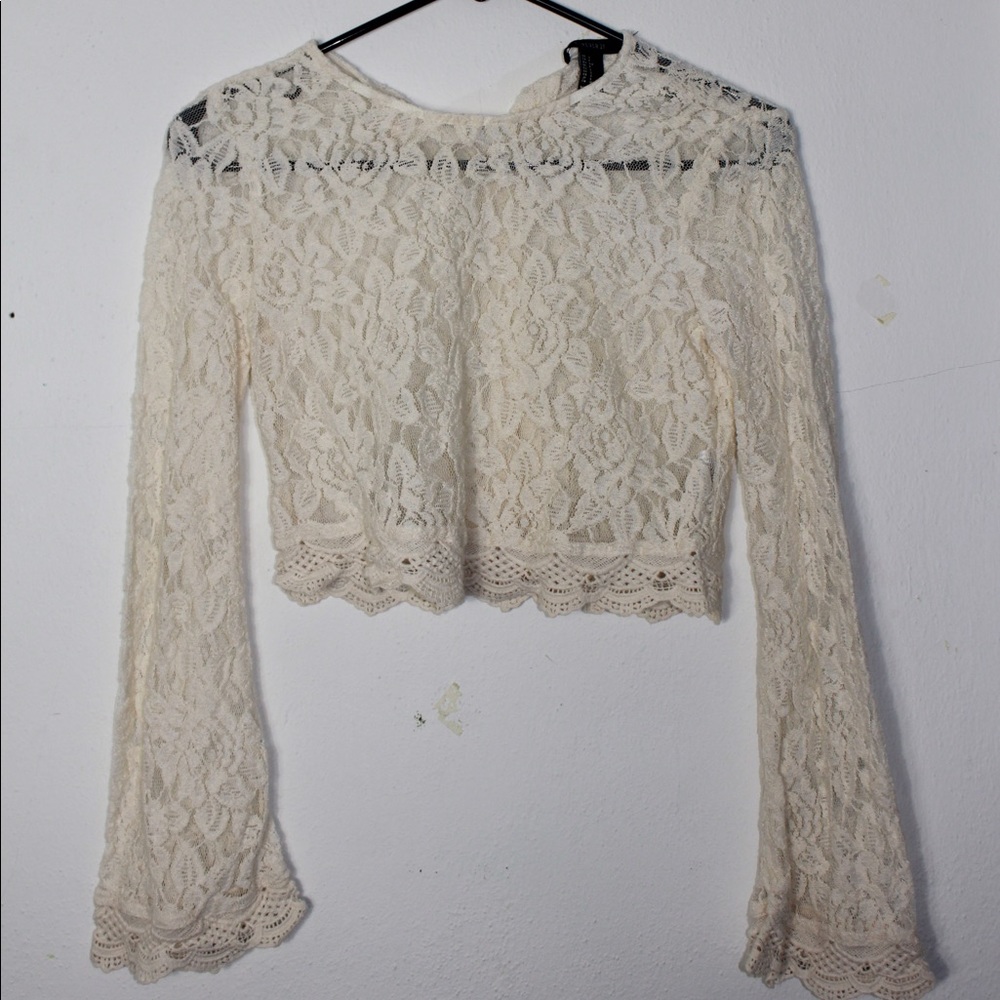 Long Sleeve Lace Cover-Up